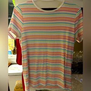Vineyard Vines, Women’s, L, Prima Cotton,Striped tee, multi colored, worn twice.